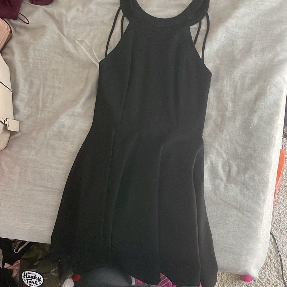 Black mini dress